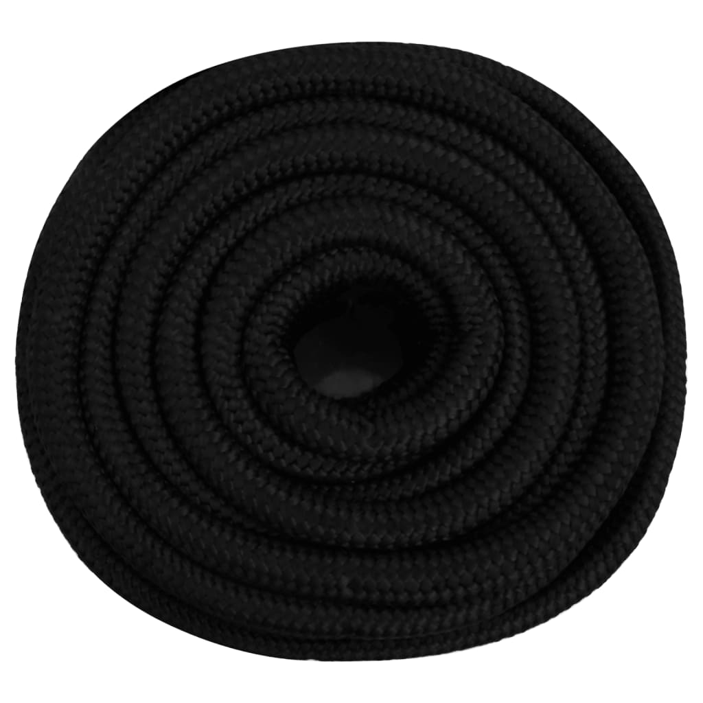 Corda de trabalho 20 mm 50 m poliéster preto