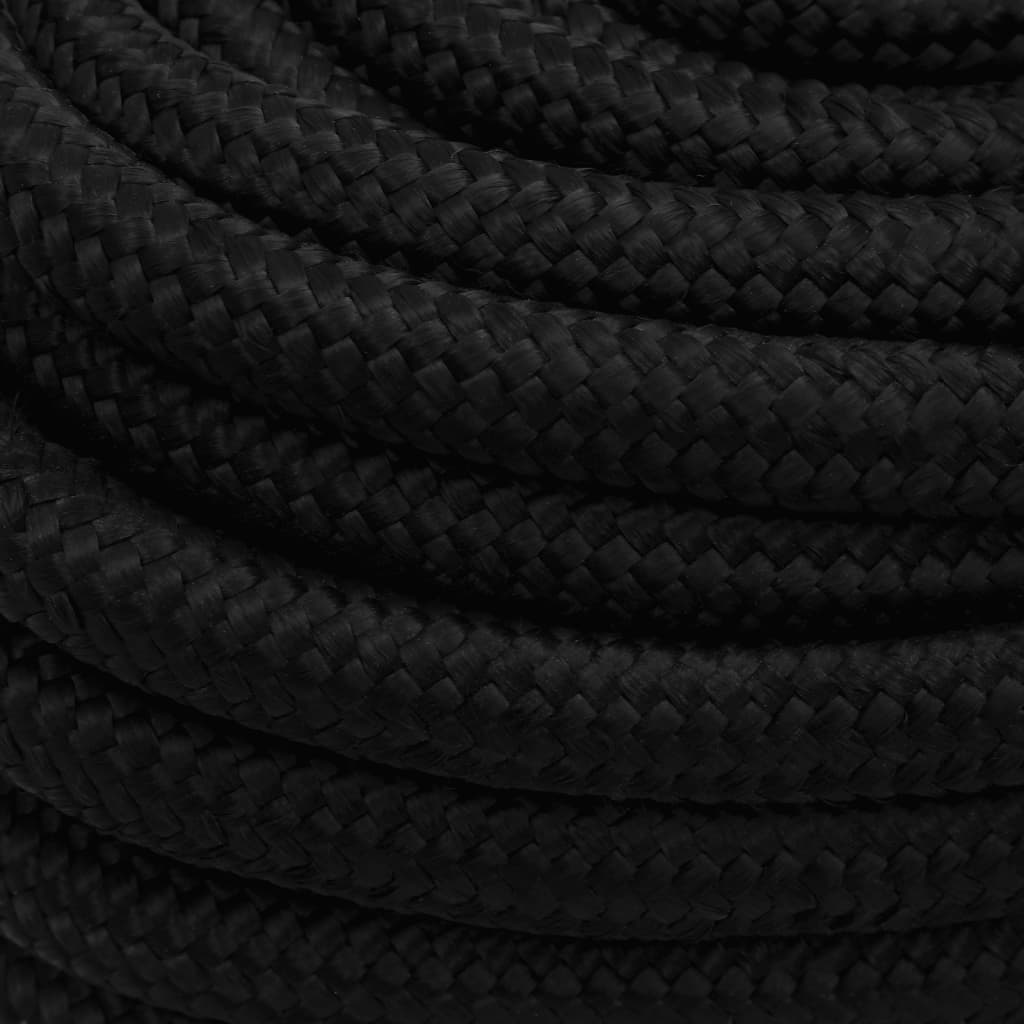 Corda de trabalho 20 mm 50 m poliéster preto