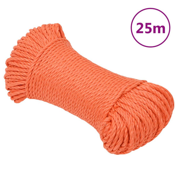 Corda de trabalho 3 mm 25 m polipropileno laranja
