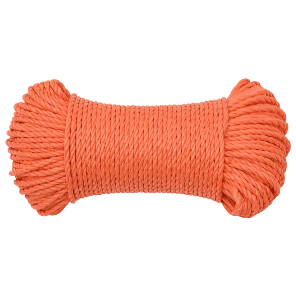 Corda de trabalho 6 mm 25 m polipropileno laranja