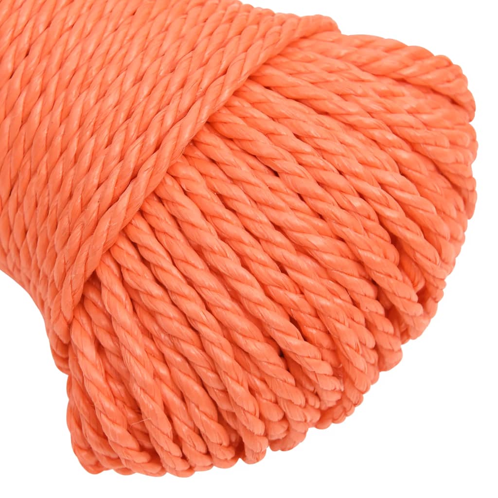Corda de trabalho 6 mm 25 m polipropileno laranja