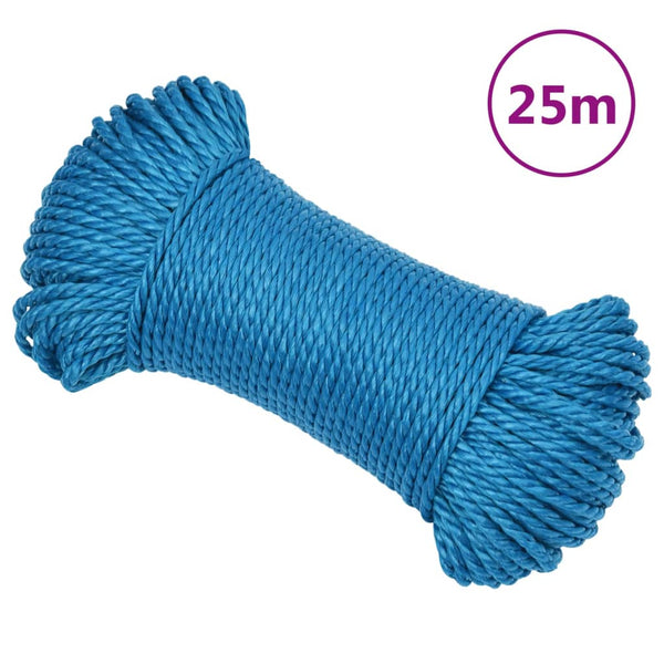 Corda de trabalho 8 mm 25 m polipropileno azul