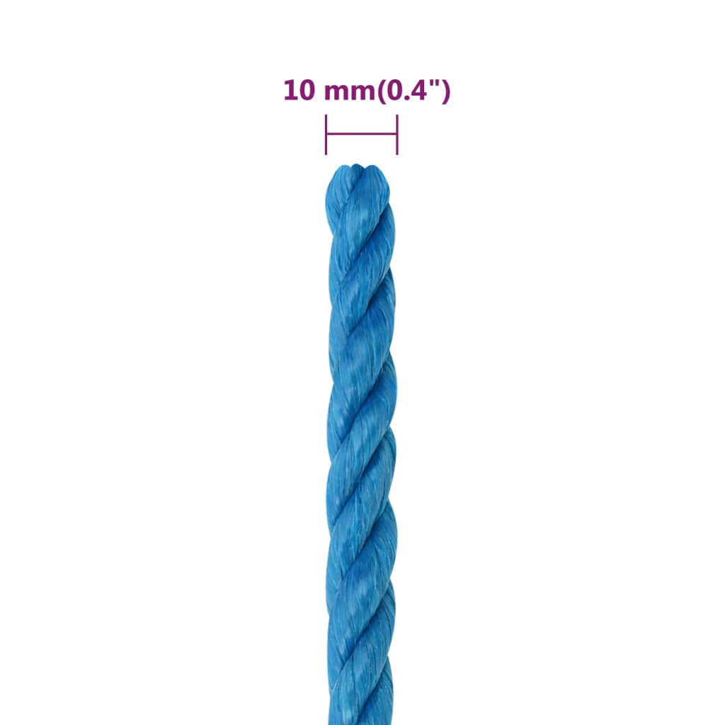 Corda de trabalho 10 mm 25 m polipropileno azul