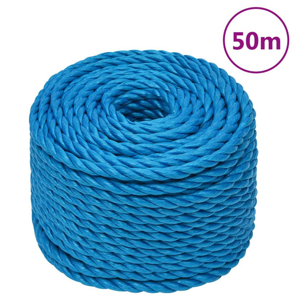 Corda de trabalho 14 mm 50 m polipropileno azul