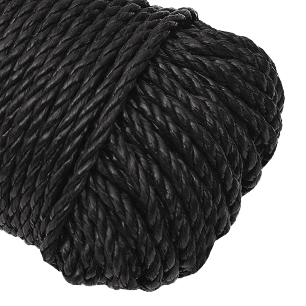 Corda de trabalho 3 mm 50 m polipropileno preto
