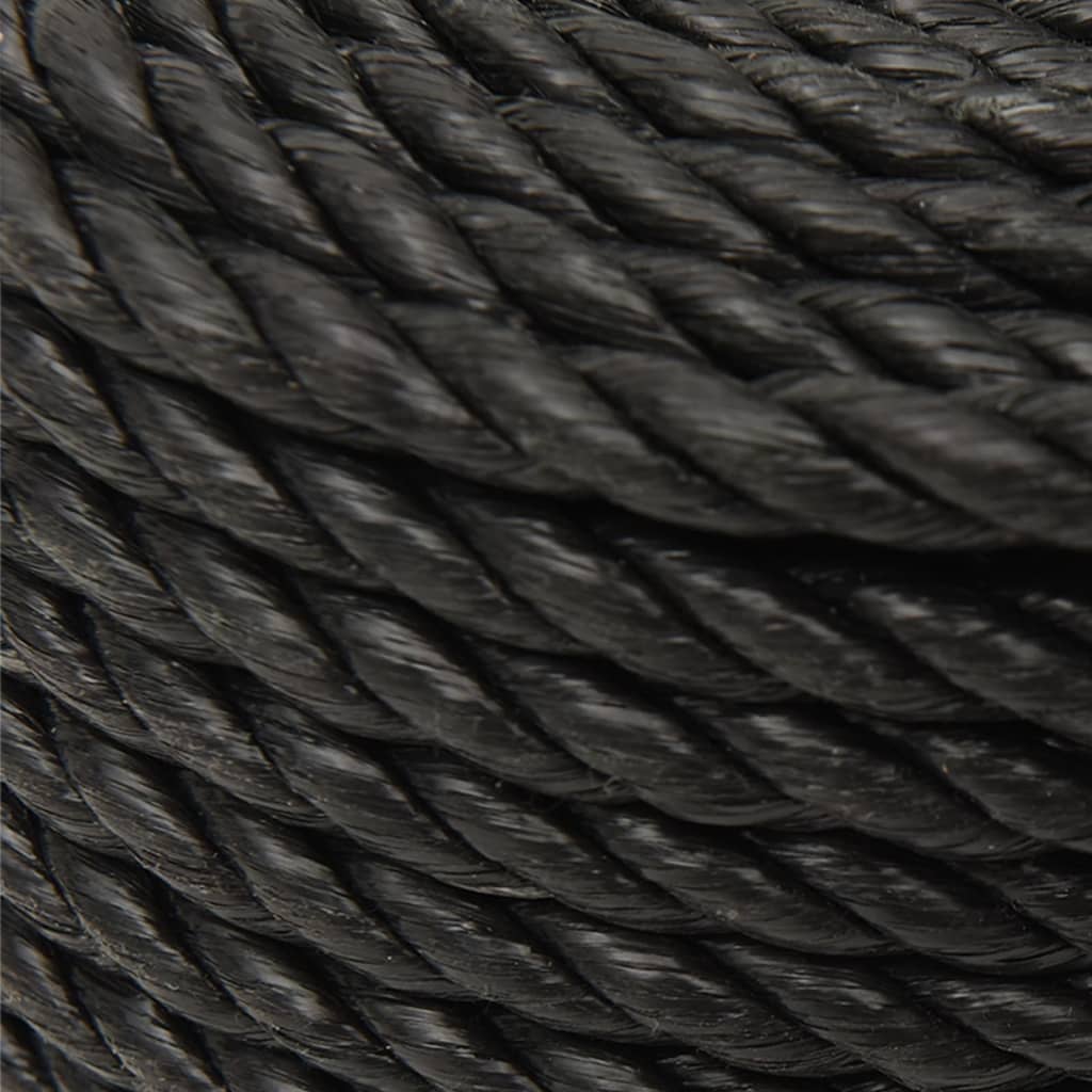 Corda de trabalho 14 mm 50 m polipropileno preto