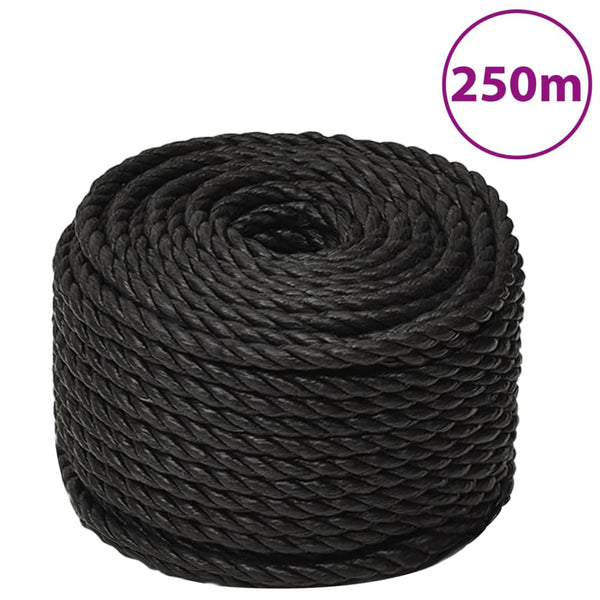 Corda de trabalho 16 mm 250 m polipropileno preto