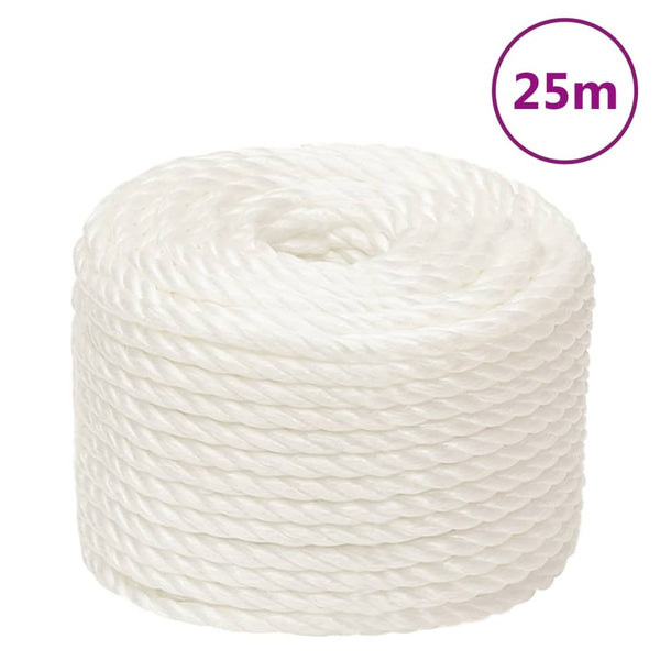 Corda de trabalho 10 mm 25 m polipropileno branco