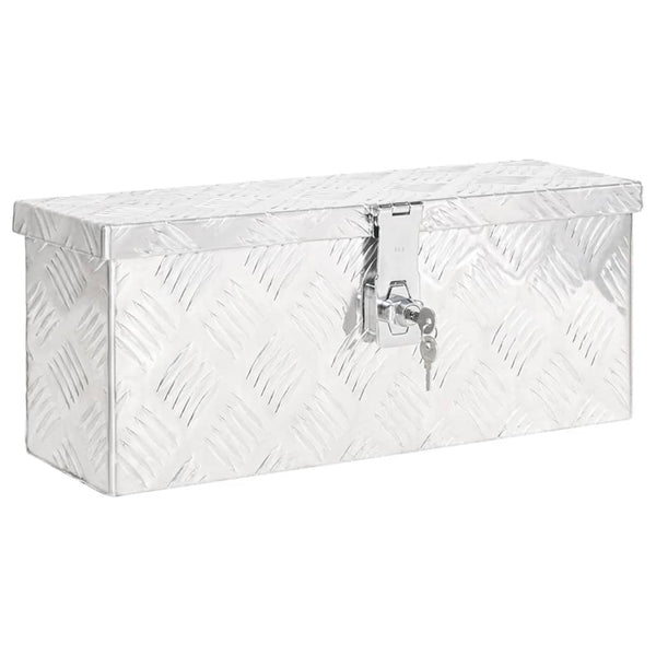 Caixa de arrumação 50x15x20,5 cm alumínio prateado