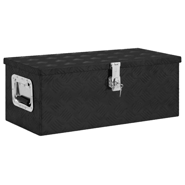 Caixa de arrumação 70x31x27 cm alumínio preto