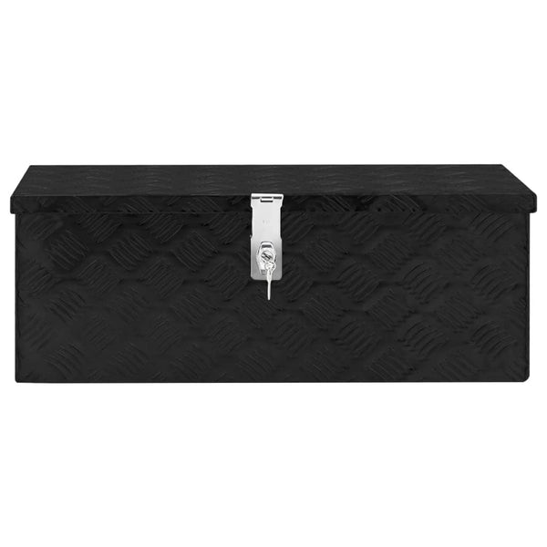 Caixa de arrumação 70x31x27 cm alumínio preto