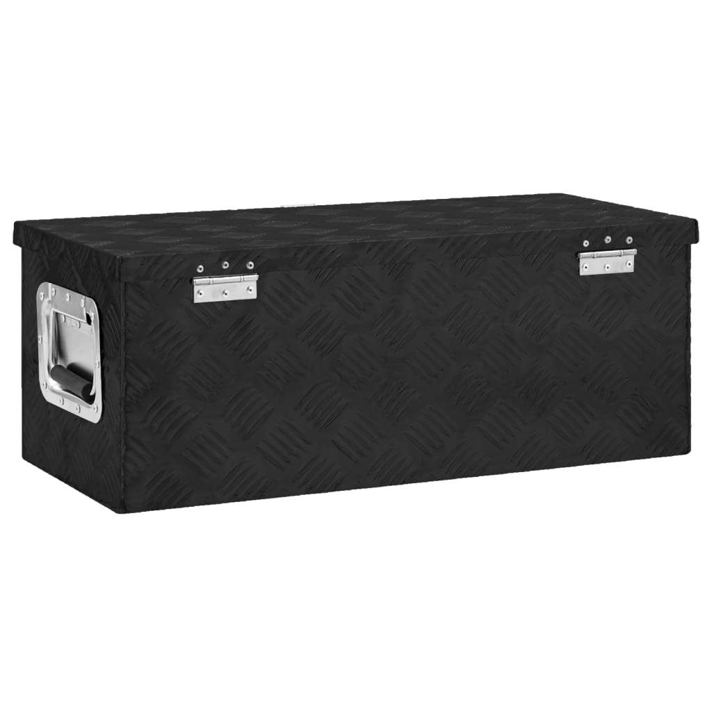 Caixa de arrumação 70x31x27 cm alumínio preto