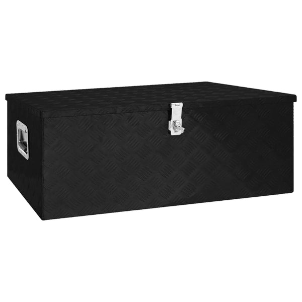Caixa de arrumação 100x55x37 cm alumínio preto