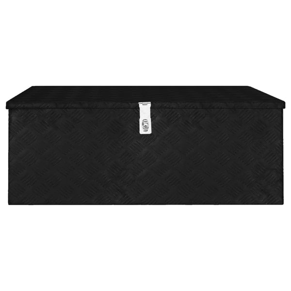Caixa de arrumação 100x55x37 cm alumínio preto