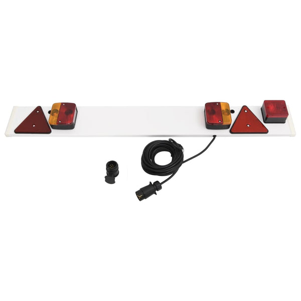 Farolim de reboque 115x7x14 cm 12 V lâmpada clássica vermelho