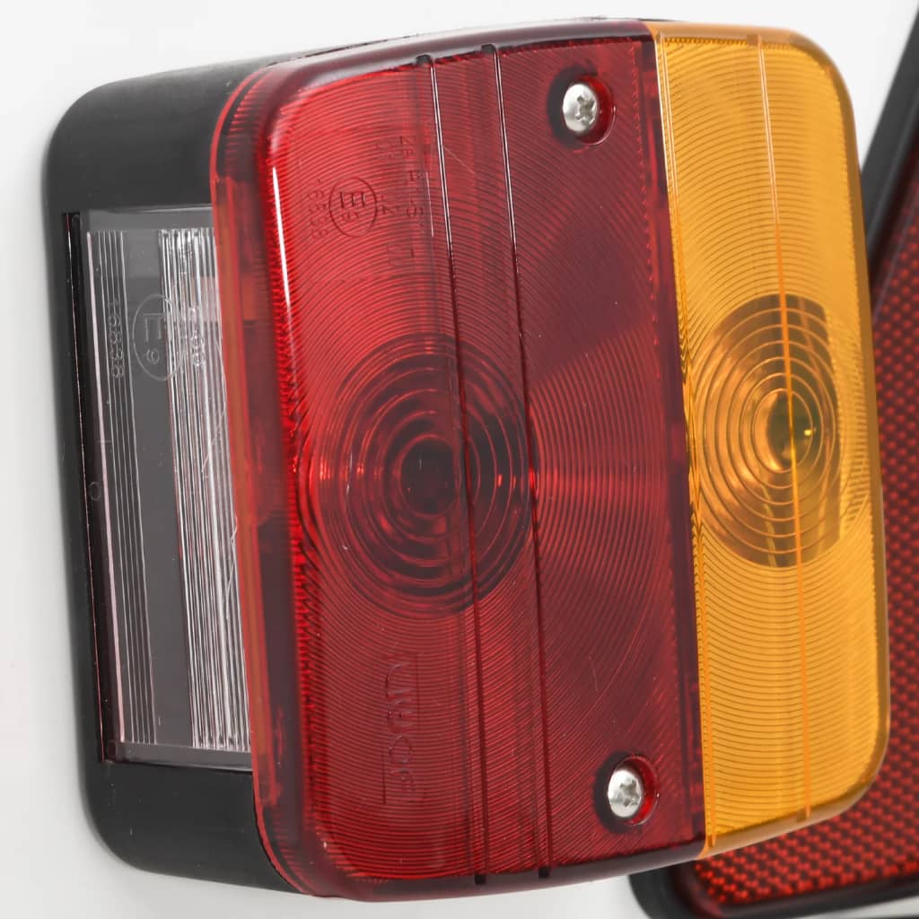 Farolim de reboque 115x7x14 cm 12 V lâmpada clássica vermelho