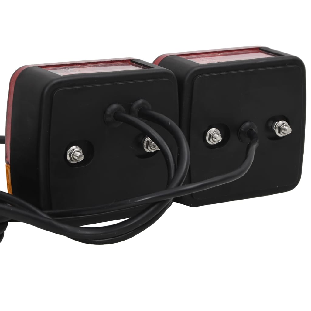 Farolins reboque 2 pcs 10,5x5x9,5 lâmpada clássica 12V vermelho