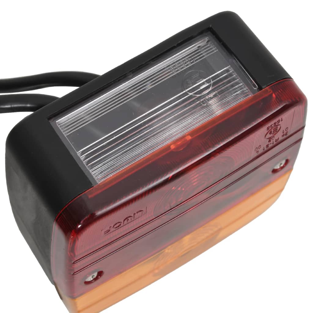 Farolins reboque 2 pcs 10,5x5x9,5 lâmpada clássica 12V vermelho