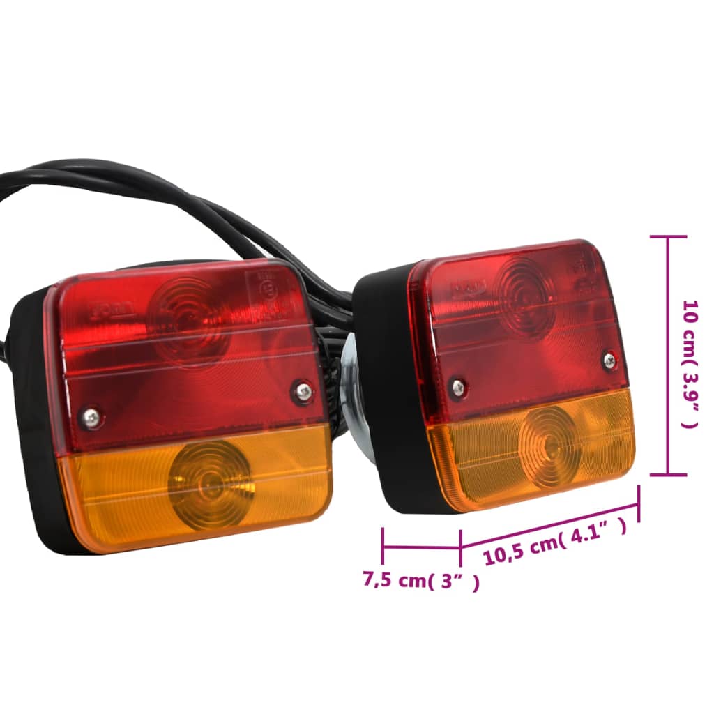 Farolins de reboque 2pcs lâmpada clássica 12V vermelho