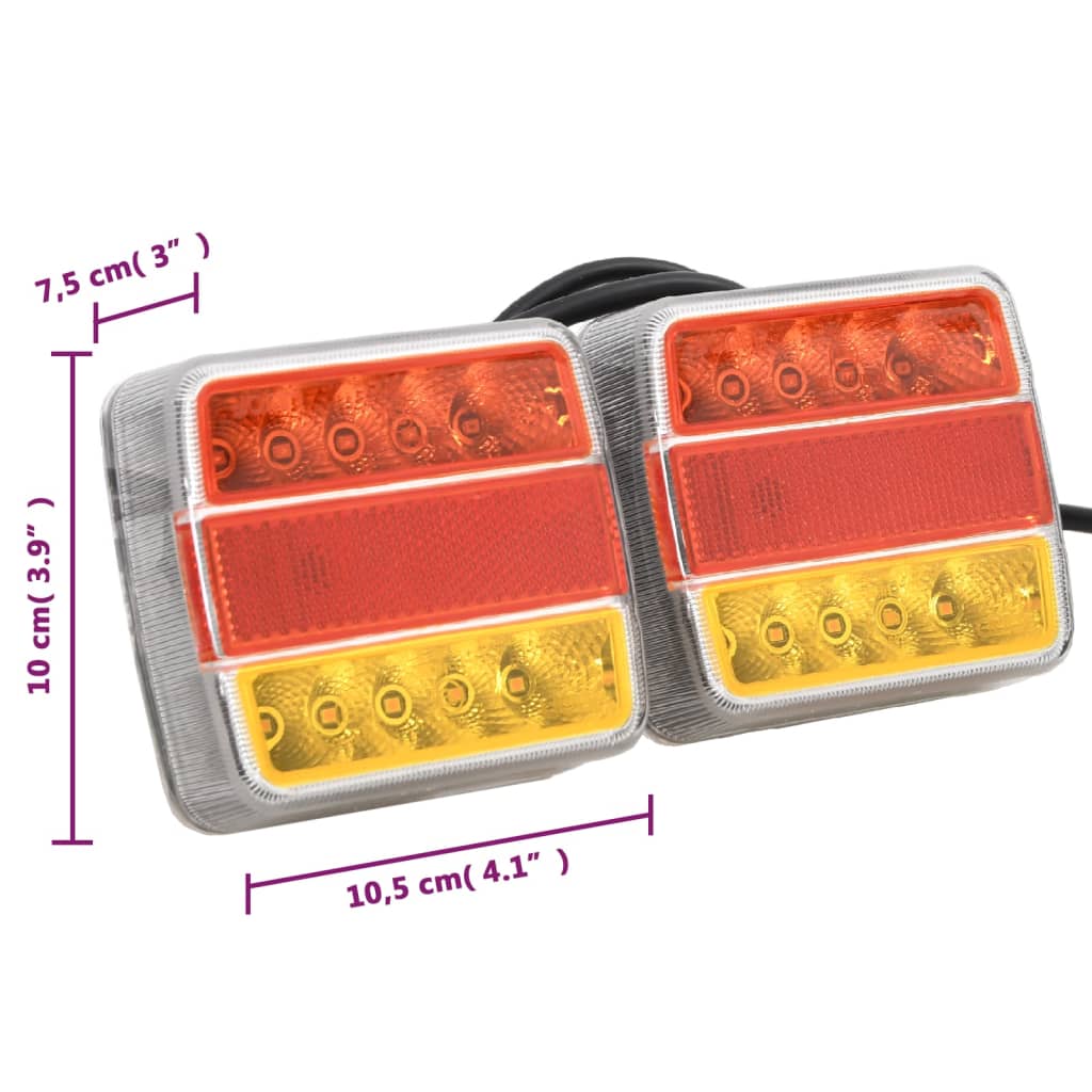 Farolins de reboque 2 pcs lâmpada LED 12V vermelho