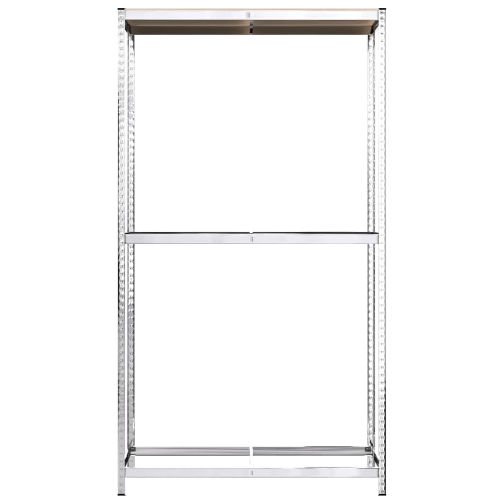 Prateleira para pneus de 2 níveis 110x40x180 cm aço prateado