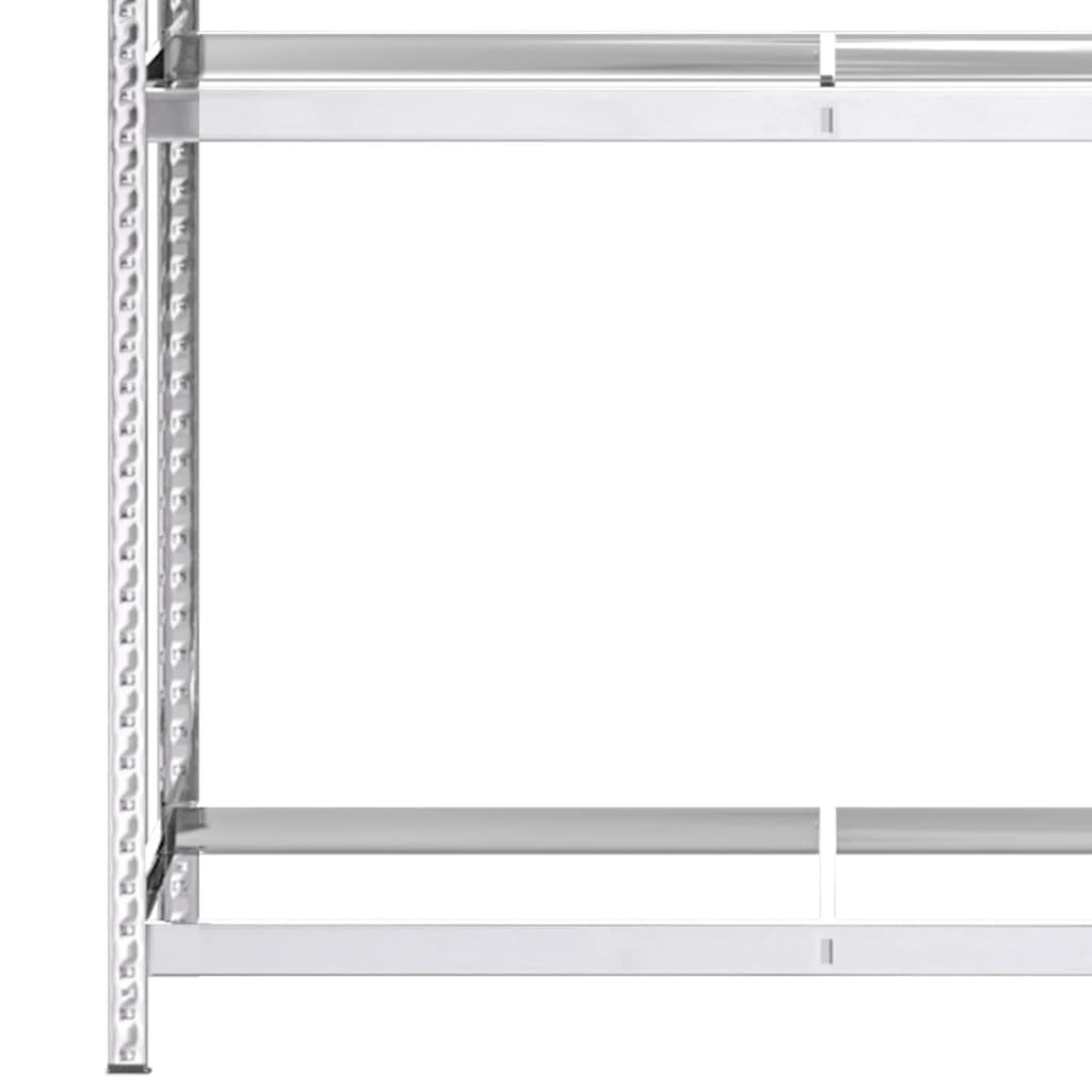 Prateleira para pneus de 2 níveis 110x40x180 cm aço prateado
