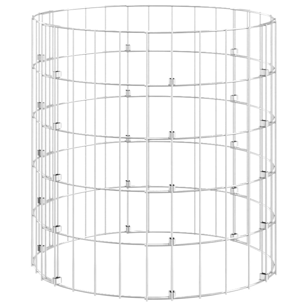 Compostor de jardim Ø50x50 cm aço galvanizado