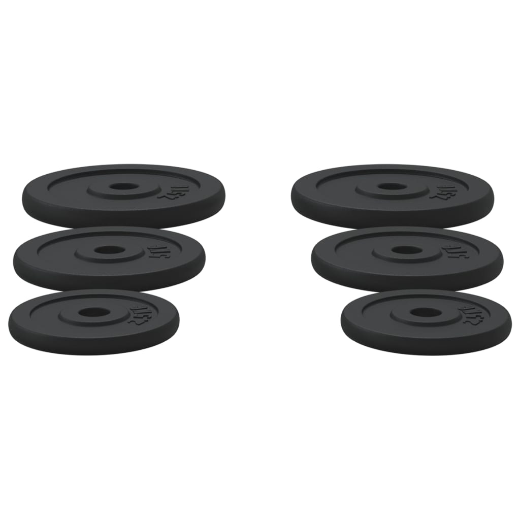 Discos de musculação 6 pcs 30 kg ferro fundido