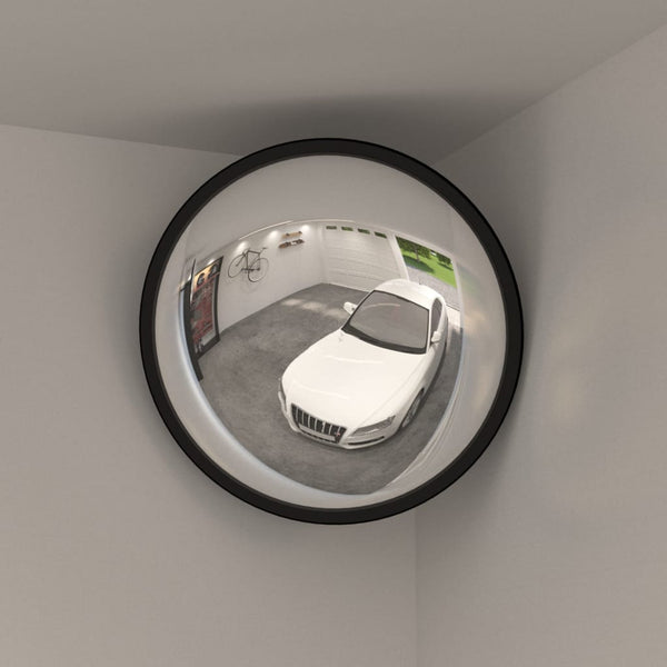 Espelho de trânsito convexo interior Ø40 cm acrílico preto