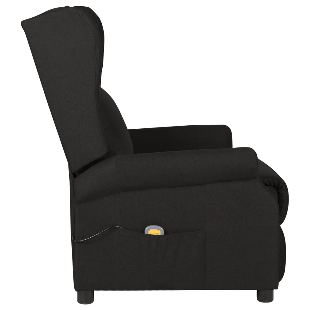 Poltrona de massagens reclinável tecido preto