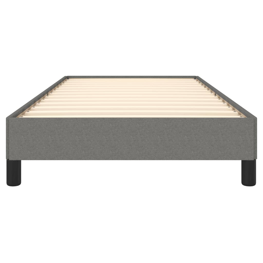 Estrutura de cama sem colchão 90x200 cm tecido cinzento-escuro