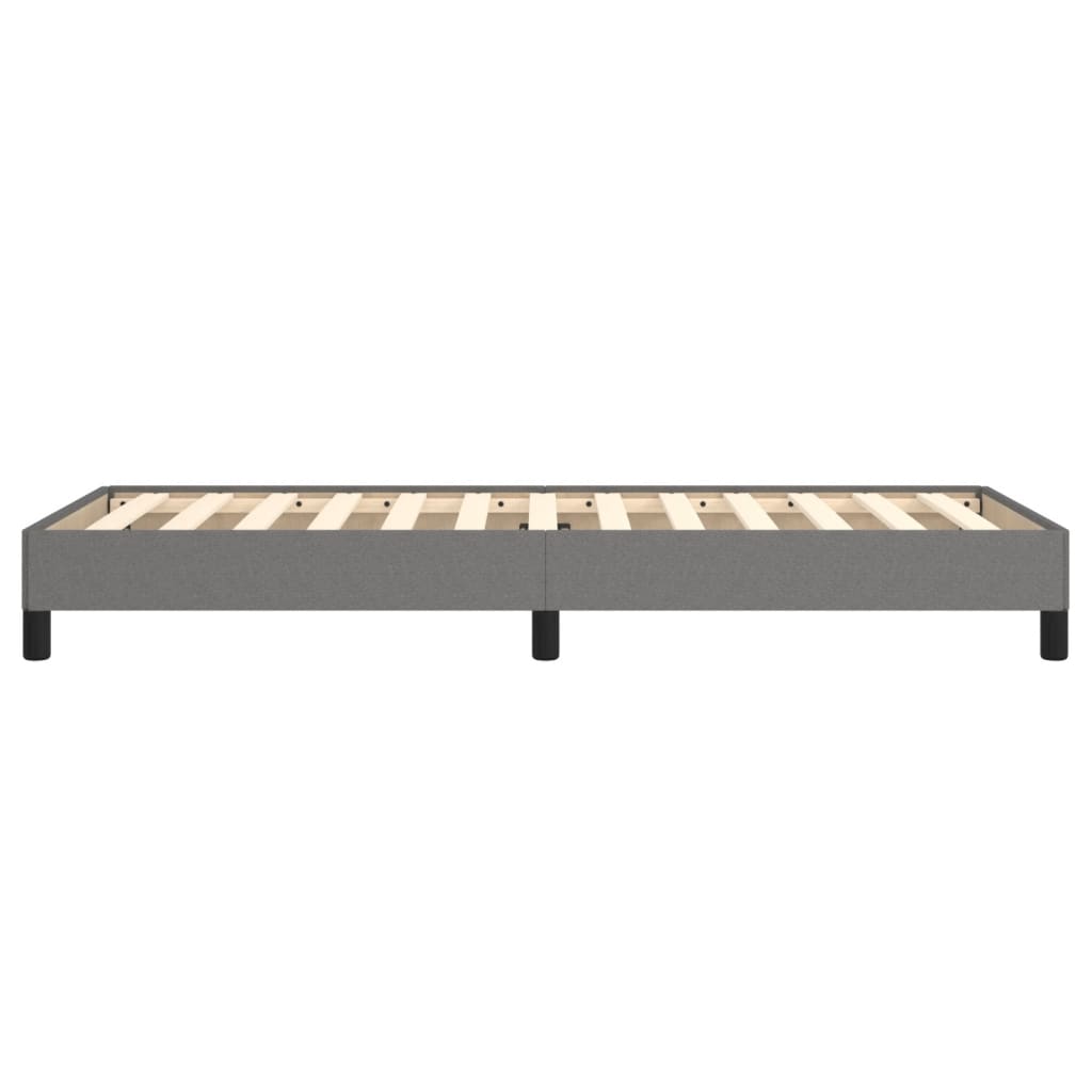 Estrutura de cama sem colchão 90x200 cm tecido cinzento-escuro