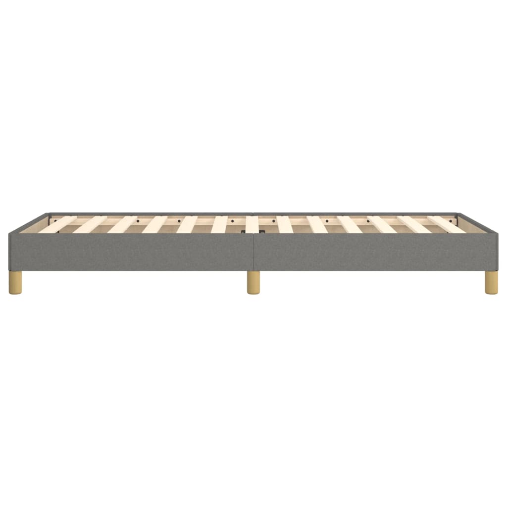 Estrutura de cama sem colchão 100x200 cm tecido cinzento-escuro