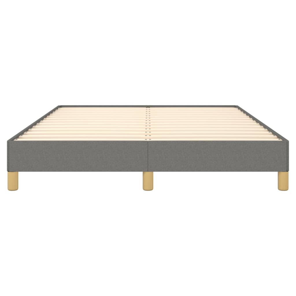 Estrutura de cama sem colchão 140x200 cm tecido cinzento-escuro