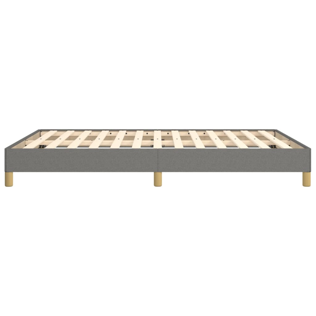 Estrutura de cama sem colchão 140x200 cm tecido cinzento-escuro