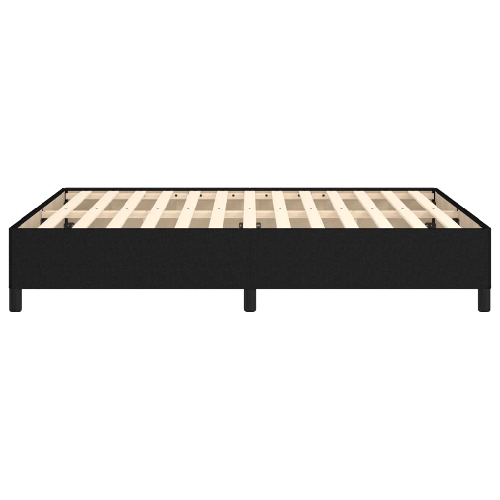 Estrutura de cama sem colchão 140x190 cm tecido preto