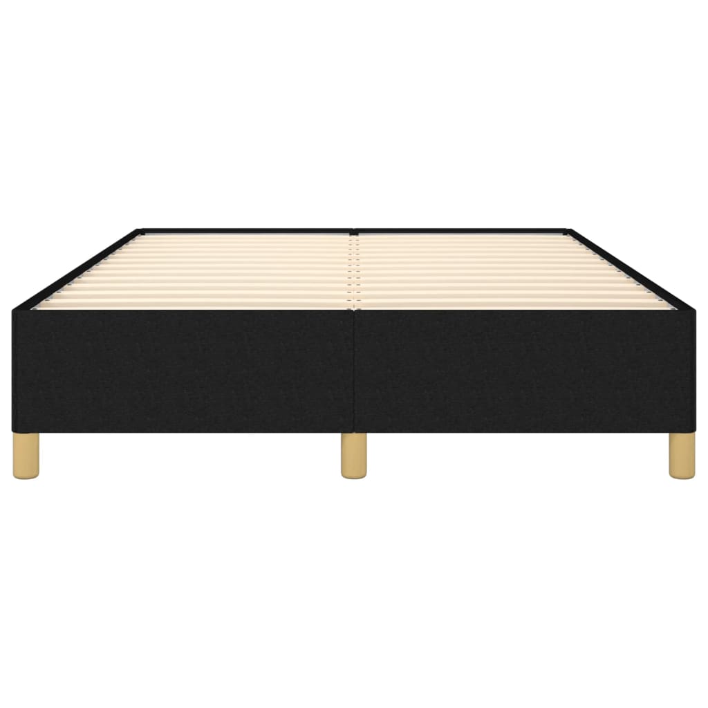 Estrutura de cama sem colchão 140x190 cm tecido preto