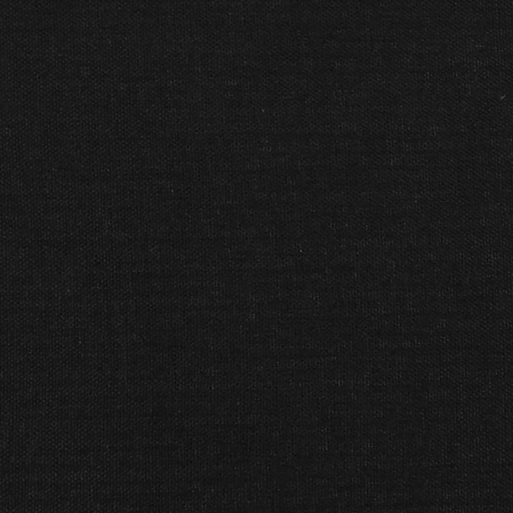 Estrutura de cama sem colchão 140x190 cm tecido preto