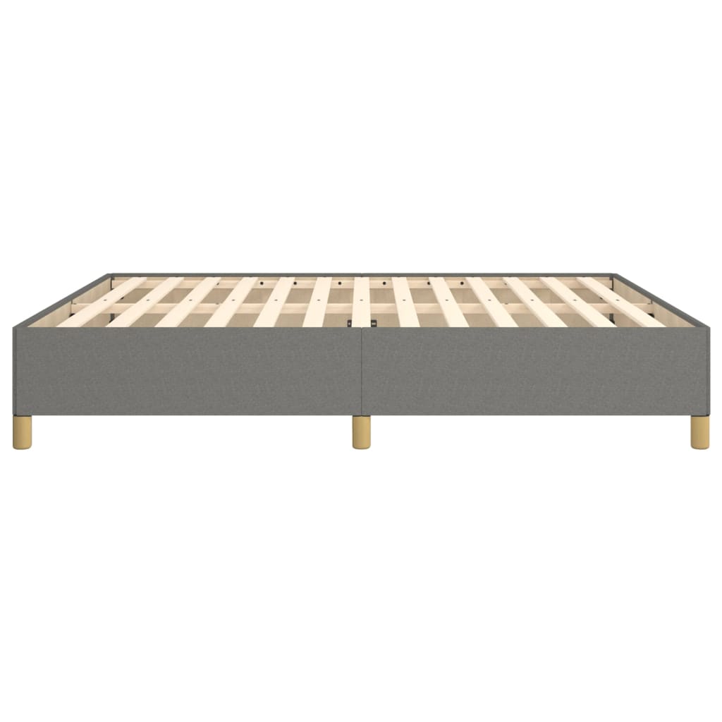 Estrutura de cama sem colchão 160x200 cm tecido cinzento-escuro
