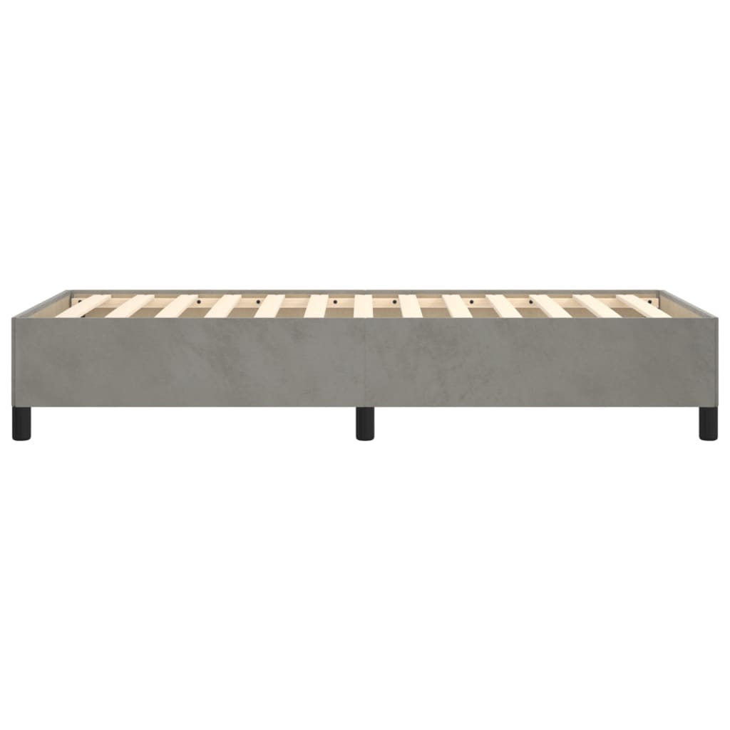 Estrutura de cama sem colchão 90x190 cm veludo cinzento-claro