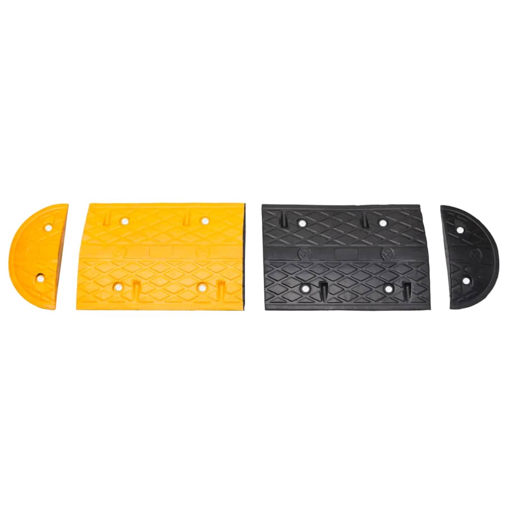 Lomba 129x32,5x4 cm borracha preto e amarelo