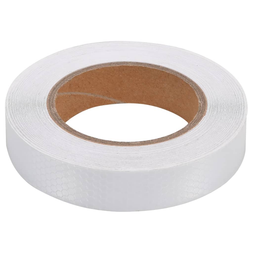 Fita refletora 2,5 cm x 20 m PVC branco