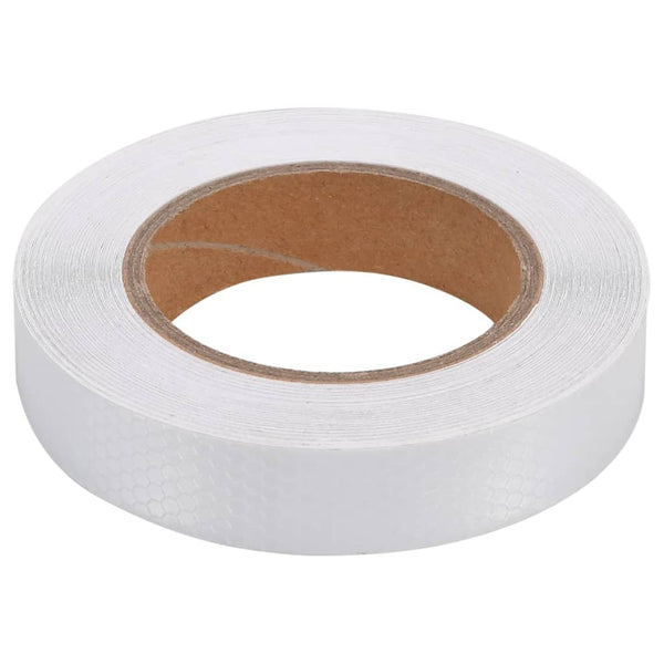 Fita refletora 2,5 cm x 20 m PVC branco