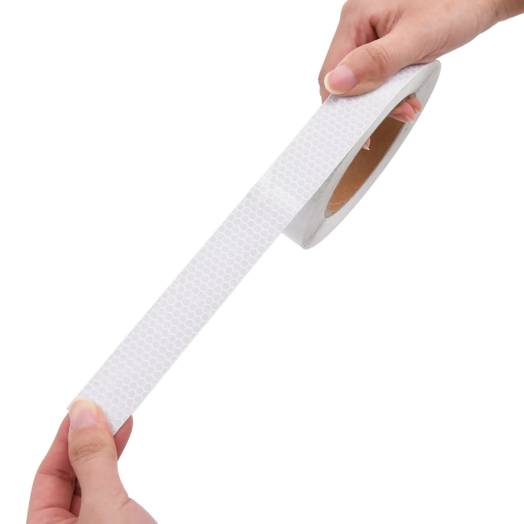 Fita refletora 2,5 cm x 20 m PVC branco