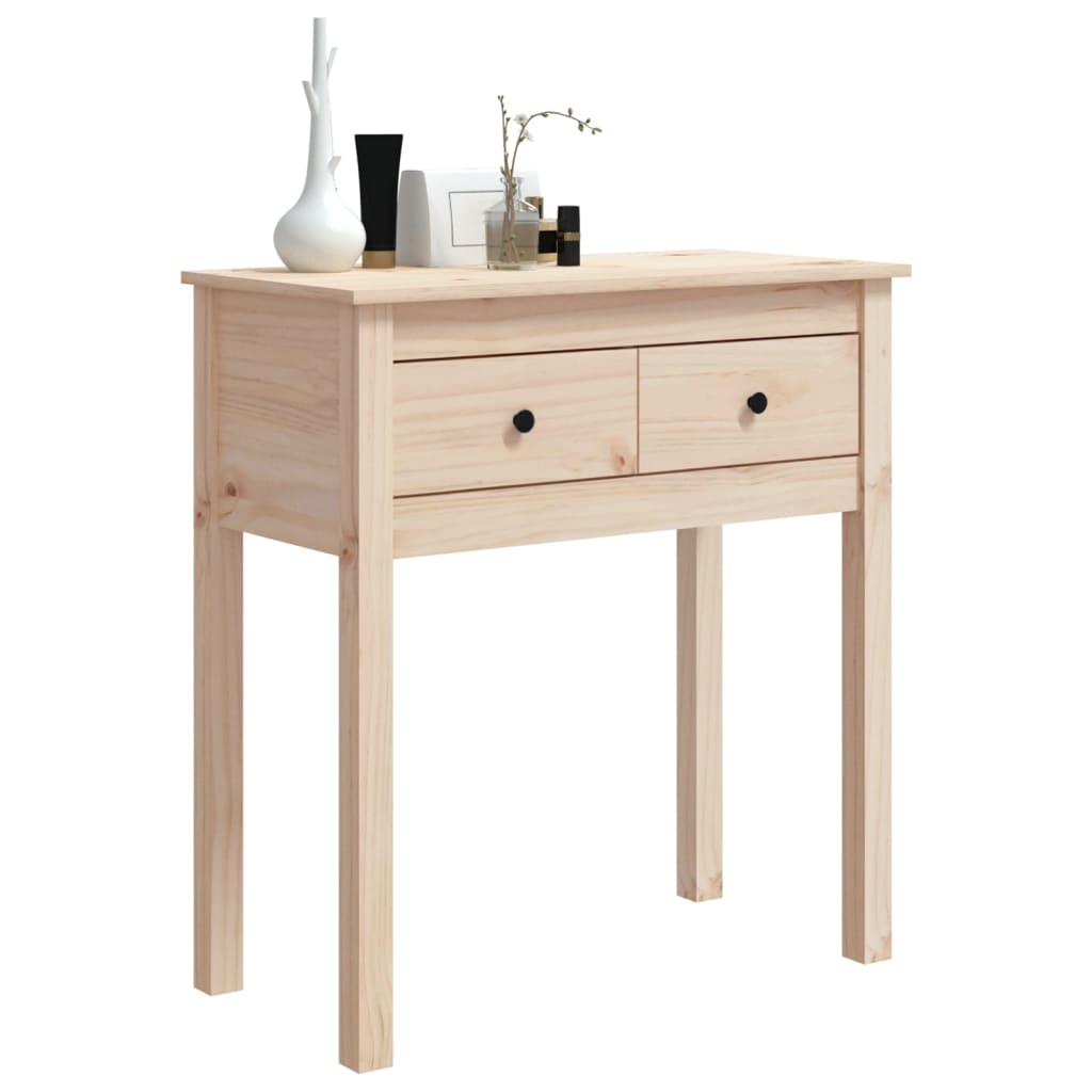 Mesa consola 70x35x75 cm madeira de pinho maciço