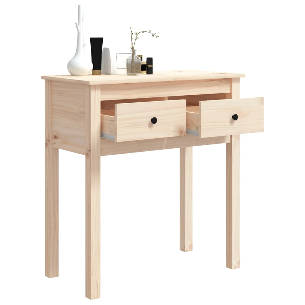 Mesa consola 70x35x75 cm madeira de pinho maciço