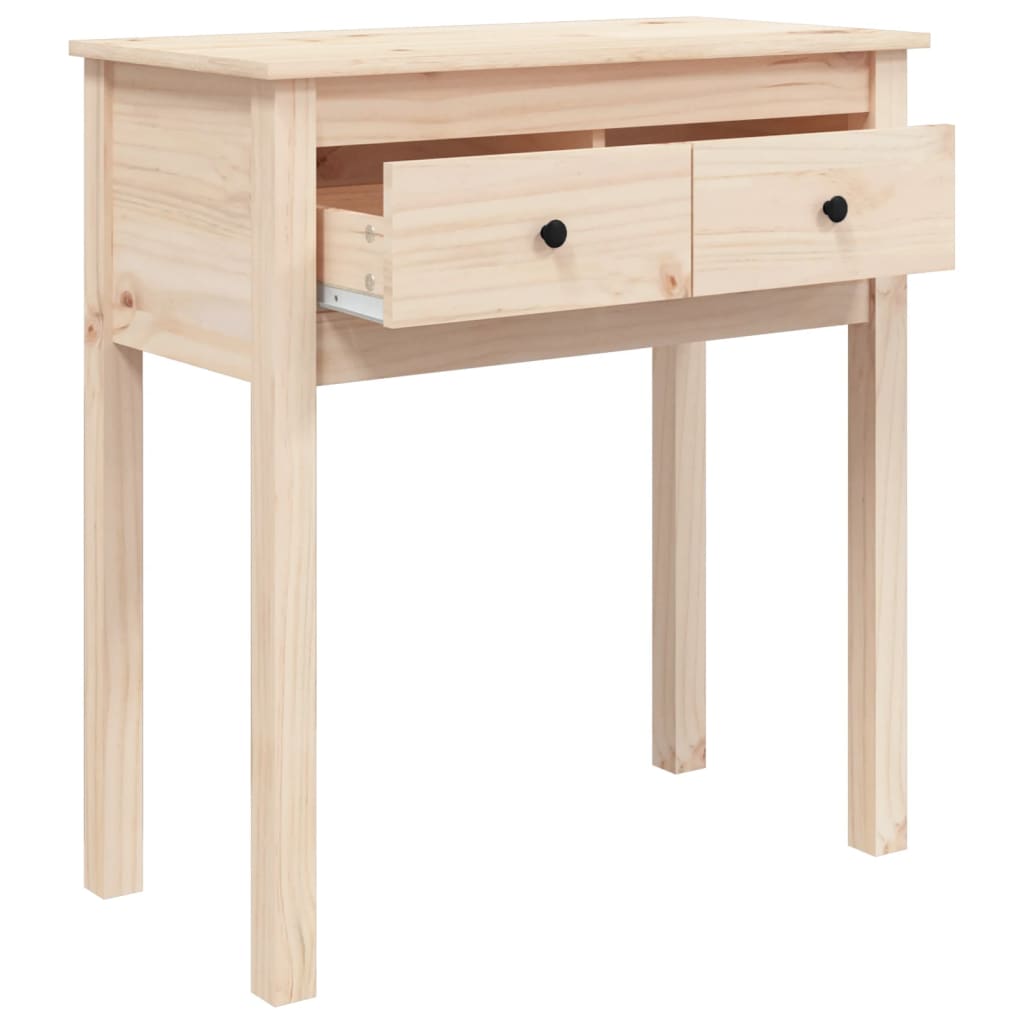 Mesa consola 70x35x75 cm madeira de pinho maciço