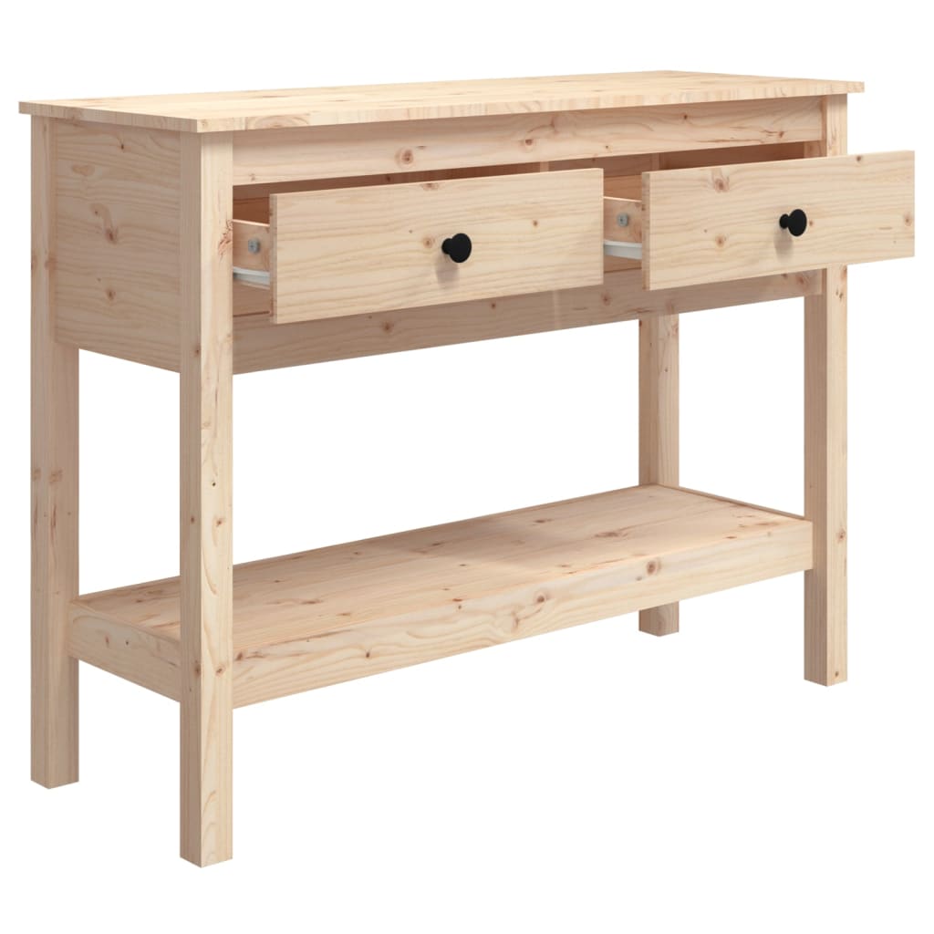 Mesa consola 100x35x75 cm madeira de pinho maciço