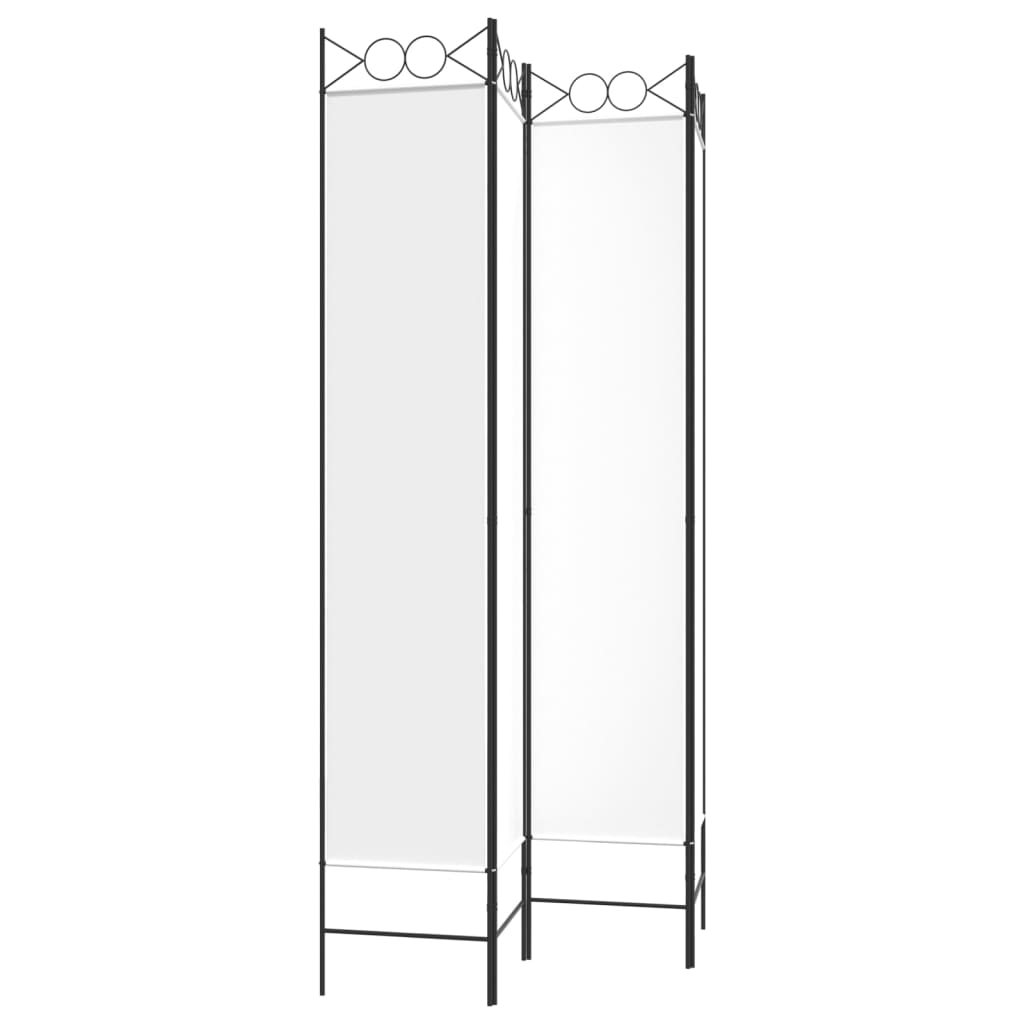 Biombo com 4 painéis 160x220 cm tecido branco