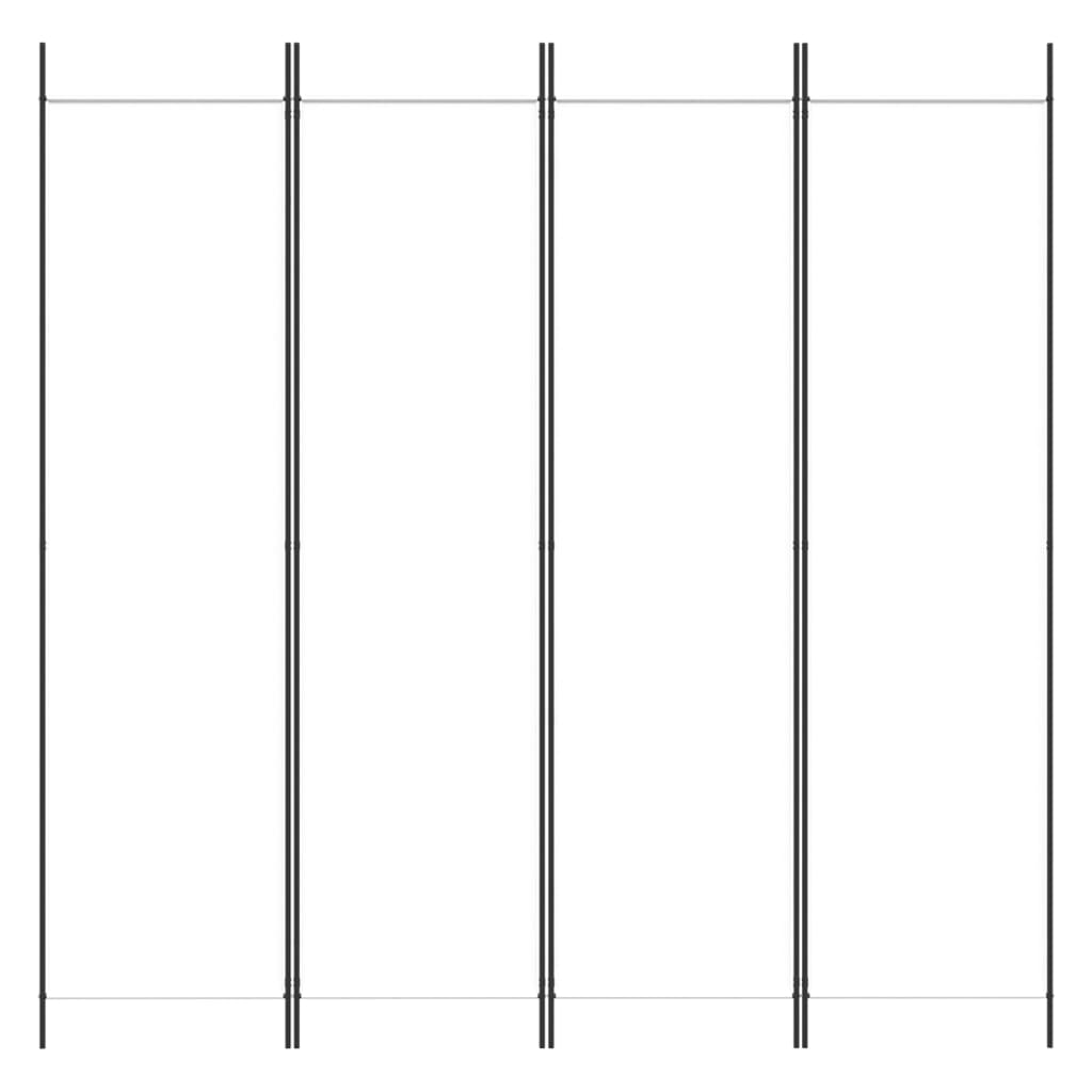 Biombo com 4 painéis 200x200 cm tecido branco